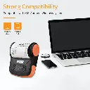 Mini Impressora Térmica Portátil: USB + Bluetooth + Bateria, QRCode, 80mm - PT-300B