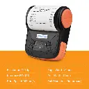Mini Impressora Térmica Portátil: USB + Bluetooth + Bateria, QRCode, 80mm - PT-300B