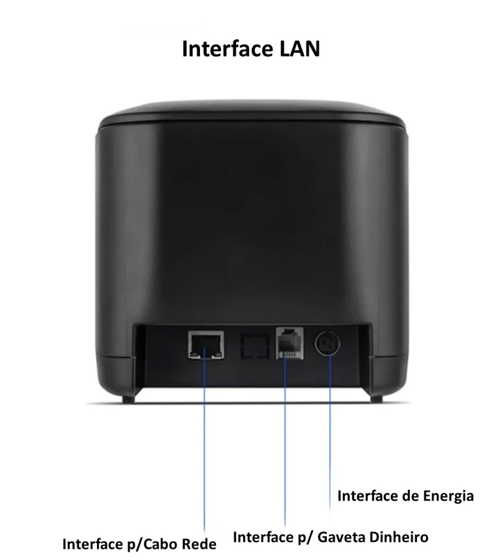 Impressora Térmica POS: USB + LAN, QRCode, 20/80mm - Xprinter XP-T80B
