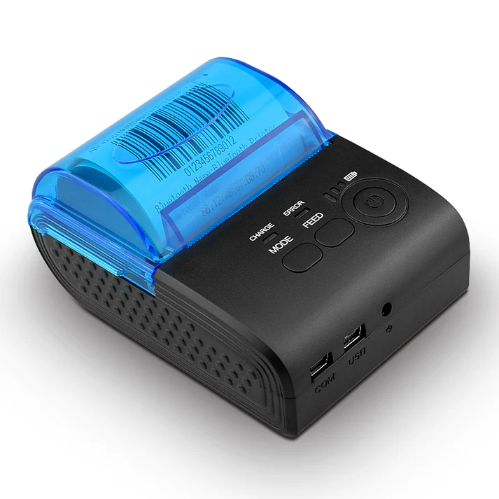 Mini Impressora Térmica Portátil: USB + Bluetooth, QRCode, 58mm - POS-5805DD