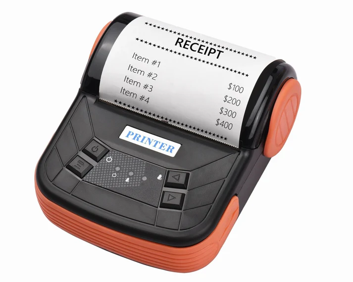 Mini Impressora Térmica Portátil: USB + Bluetooth + Bateria, QRCode, 80mm - PT-300B